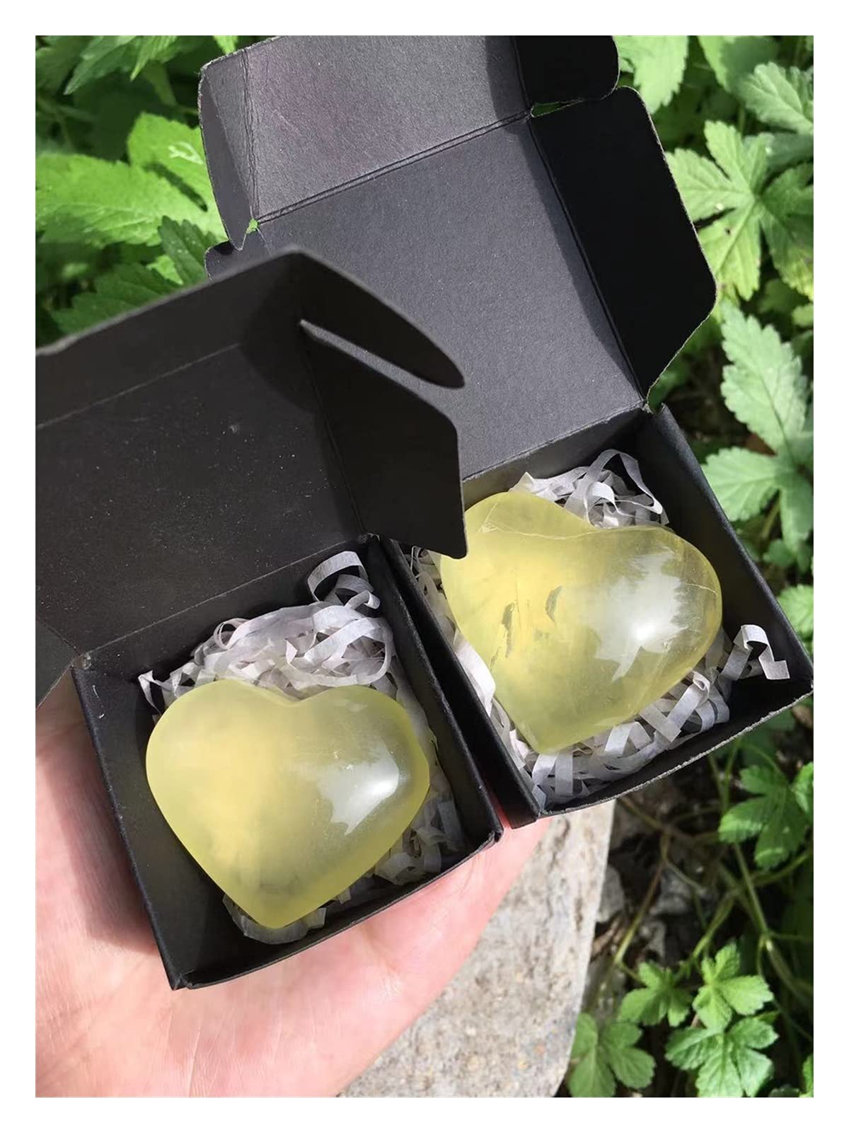 Amazon.co.jp: 1ピース天然シトリンクリスタルハートシトリンクォーツ